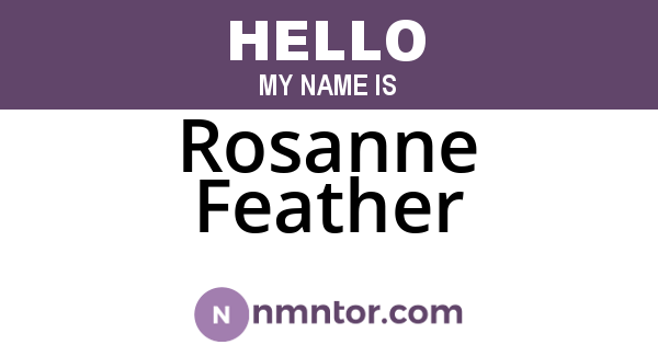 Rosanne Feather