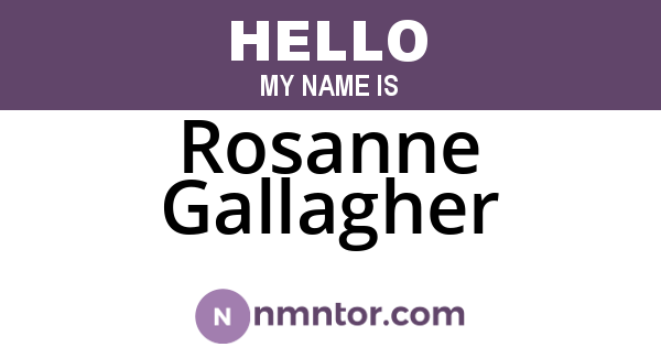 Rosanne Gallagher