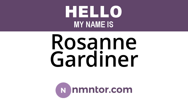 Rosanne Gardiner