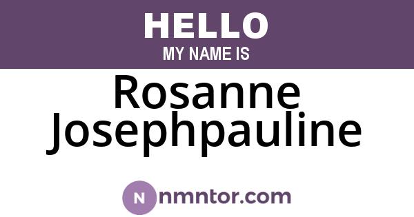 Rosanne Josephpauline