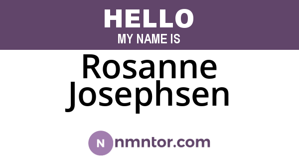 Rosanne Josephsen