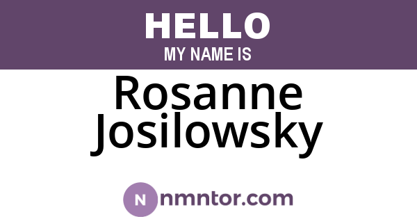 Rosanne Josilowsky