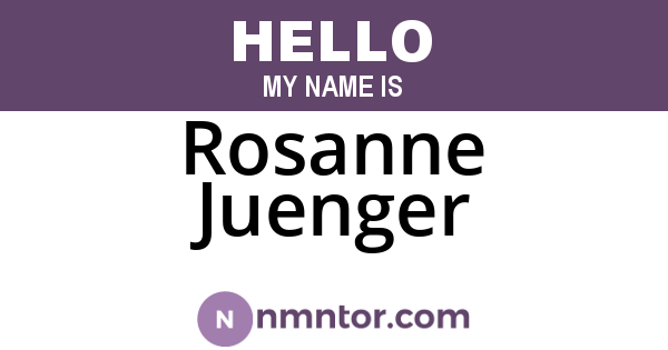 Rosanne Juenger