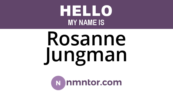 Rosanne Jungman