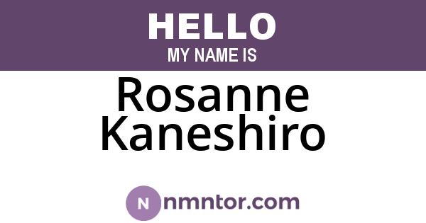 Rosanne Kaneshiro
