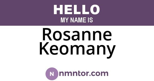 Rosanne Keomany