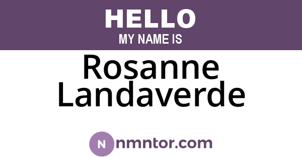Rosanne Landaverde