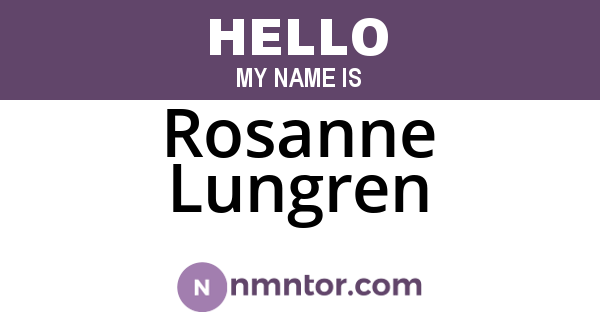 Rosanne Lungren