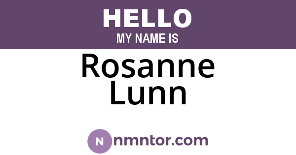 Rosanne Lunn