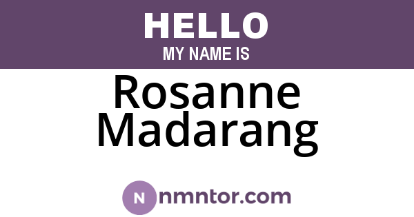 Rosanne Madarang