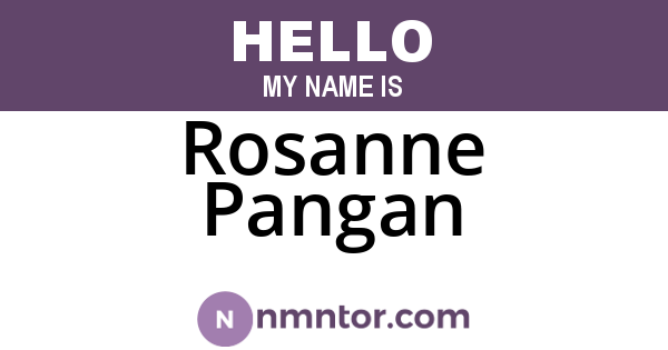 Rosanne Pangan