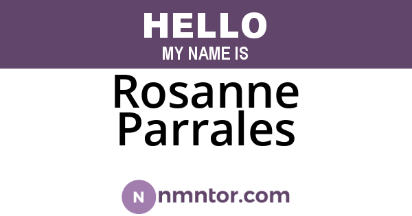 Rosanne Parrales