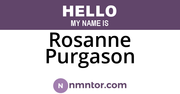 Rosanne Purgason