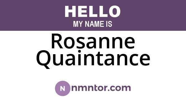 Rosanne Quaintance