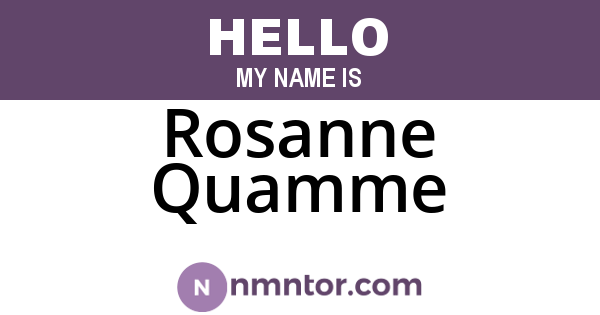 Rosanne Quamme