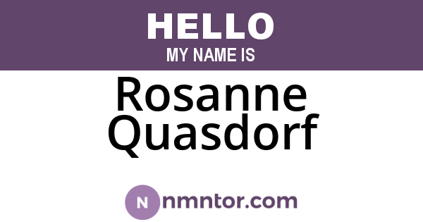 Rosanne Quasdorf