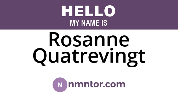 Rosanne Quatrevingt
