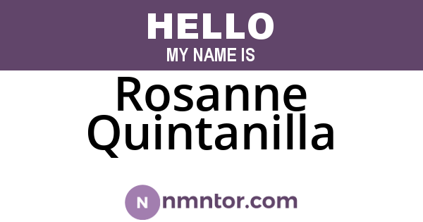 Rosanne Quintanilla