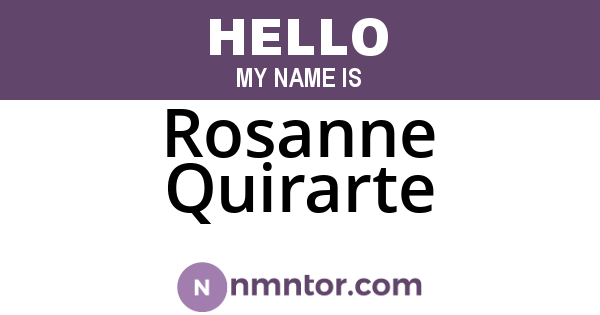 Rosanne Quirarte