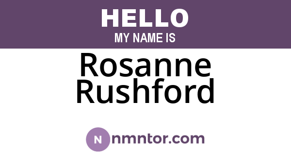 Rosanne Rushford