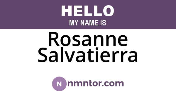 Rosanne Salvatierra