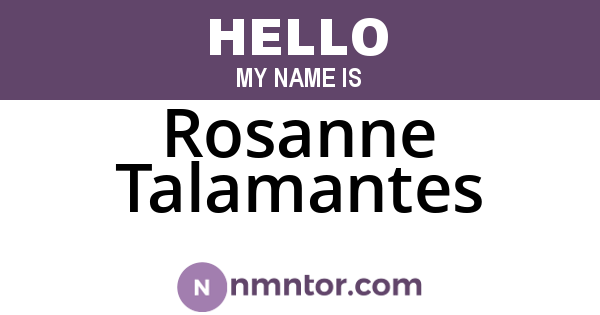 Rosanne Talamantes