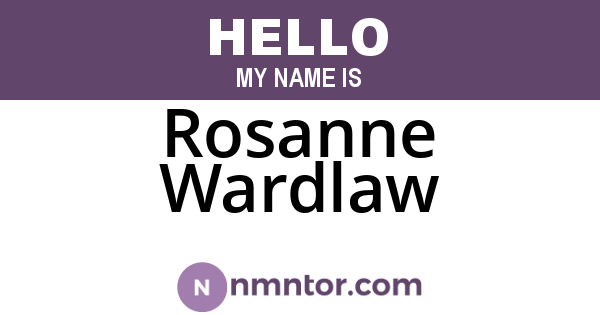 Rosanne Wardlaw