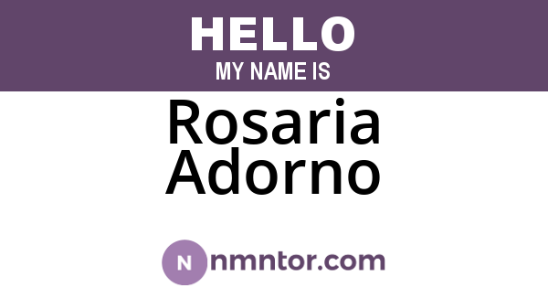 Rosaria Adorno
