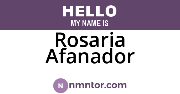 Rosaria Afanador