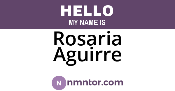 Rosaria Aguirre