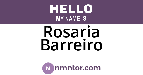 Rosaria Barreiro