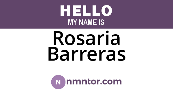 Rosaria Barreras