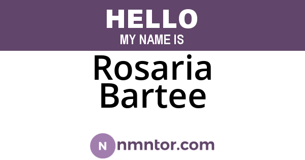 Rosaria Bartee
