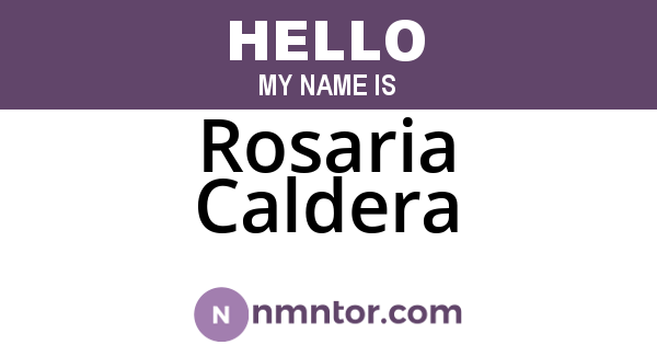 Rosaria Caldera