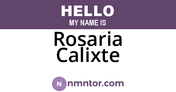 Rosaria Calixte