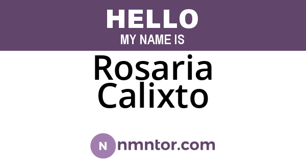 Rosaria Calixto