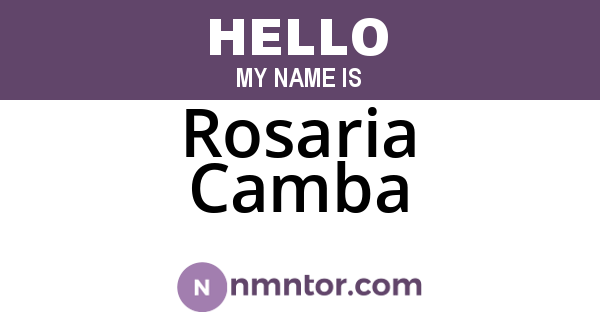 Rosaria Camba