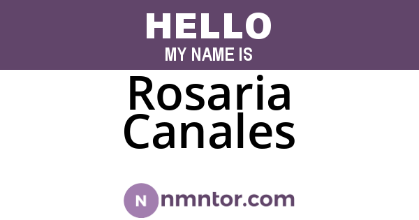 Rosaria Canales