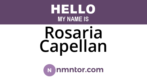 Rosaria Capellan