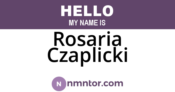 Rosaria Czaplicki