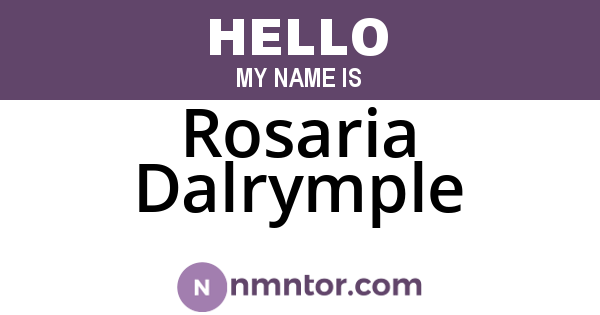 Rosaria Dalrymple