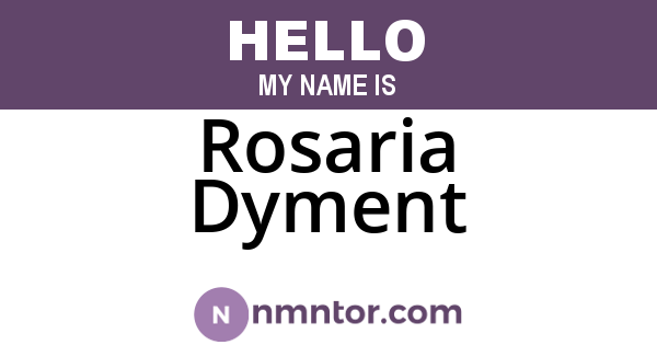 Rosaria Dyment