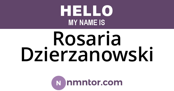 Rosaria Dzierzanowski