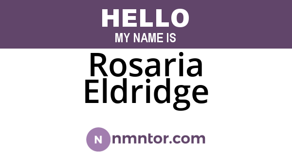 Rosaria Eldridge