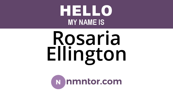 Rosaria Ellington