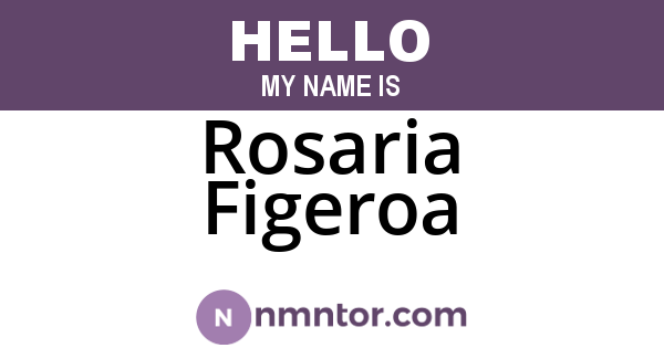 Rosaria Figeroa