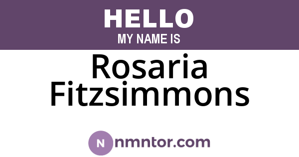 Rosaria Fitzsimmons
