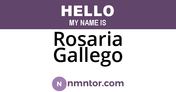 Rosaria Gallego