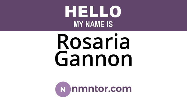 Rosaria Gannon
