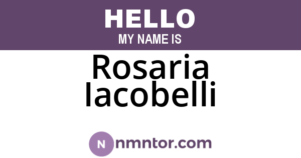 Rosaria Iacobelli